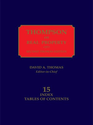 cover image of Thompson on Real Property